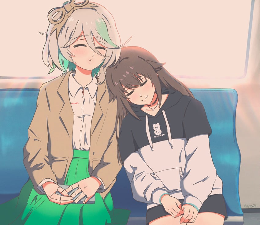 tokino sora and cecilia immergreen (hololive and 1 more) drawn by jess75