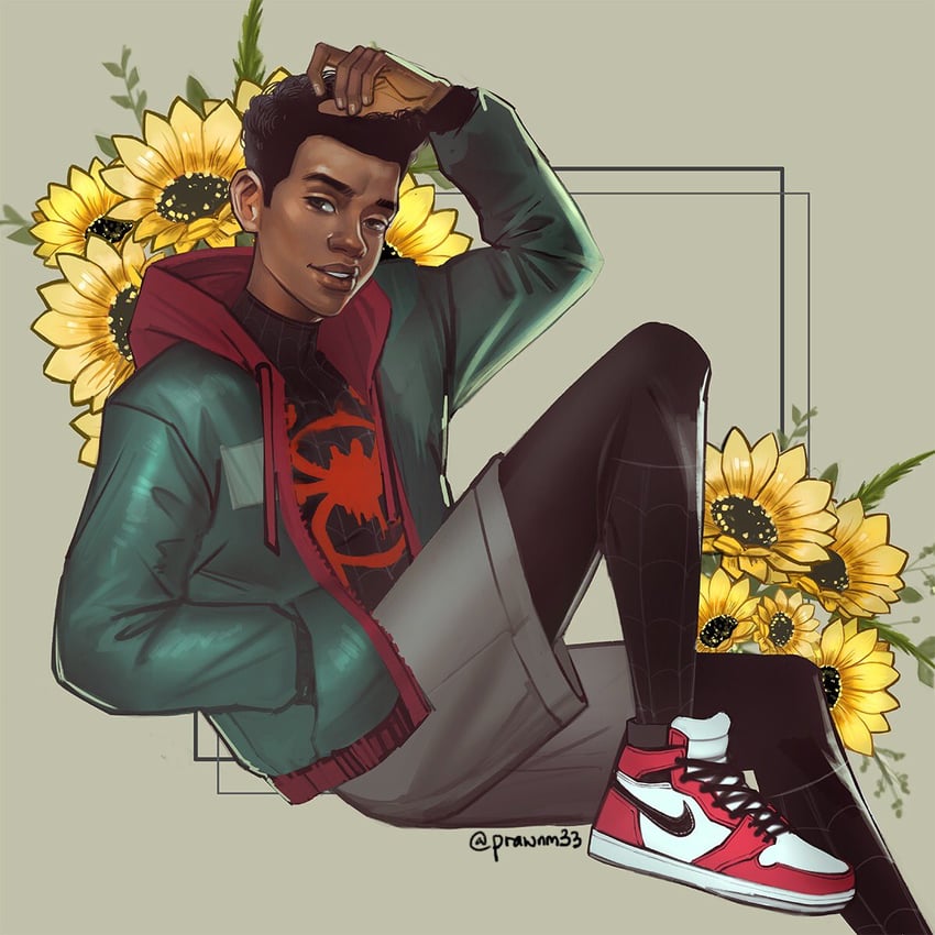miles morales and spider-man (marvel and 3 more) drawn by mistermagnolia