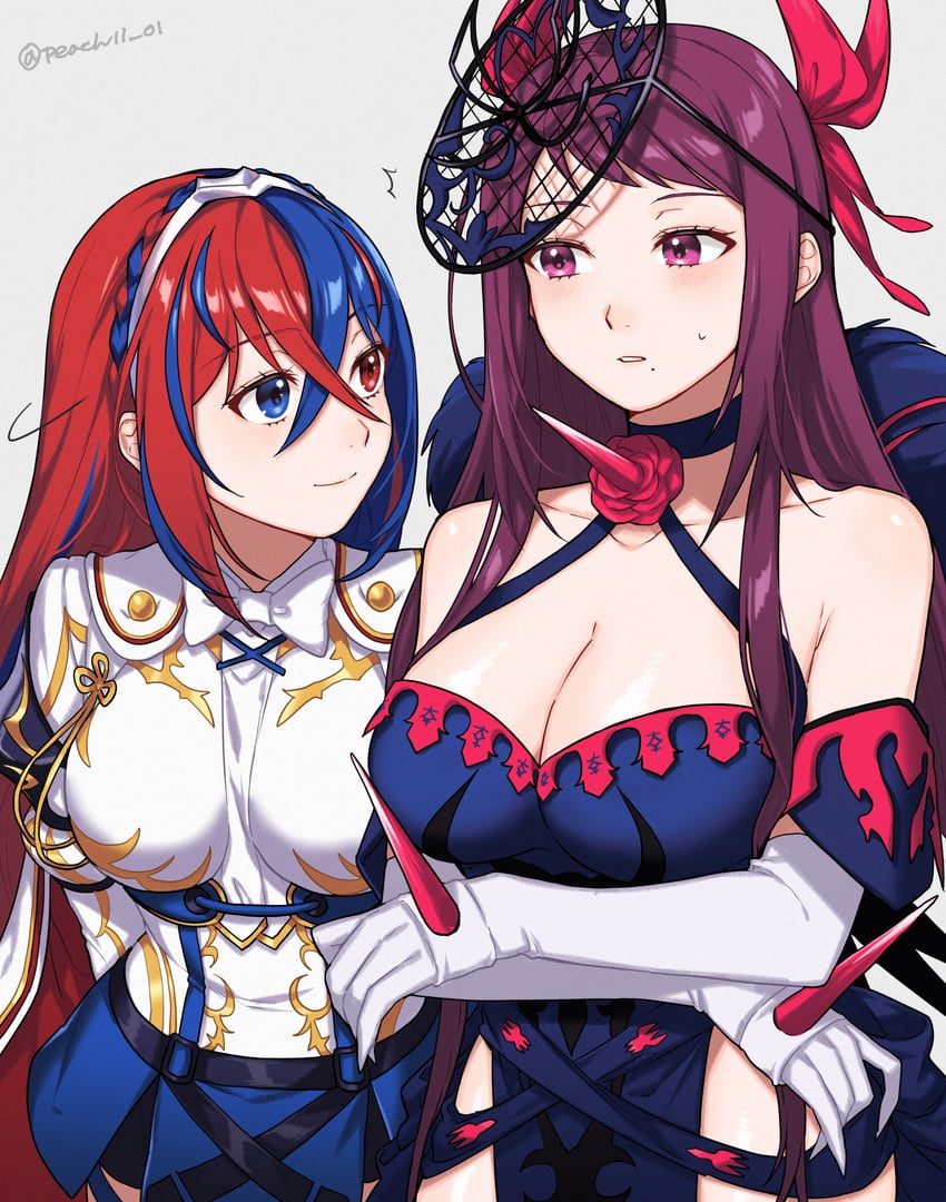 female alear and ivy (fire emblem and 1 more) drawn by shamu_(peach11_01)