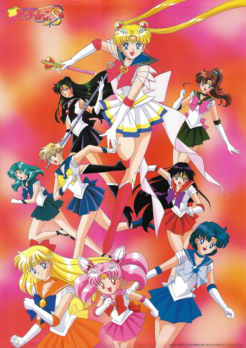 tsukino usagi, sailor moon, mizuno ami, aino minako, hino rei, and 14 more (bishoujo senshi sailor moon and 1 more) drawn by tominaga_mari