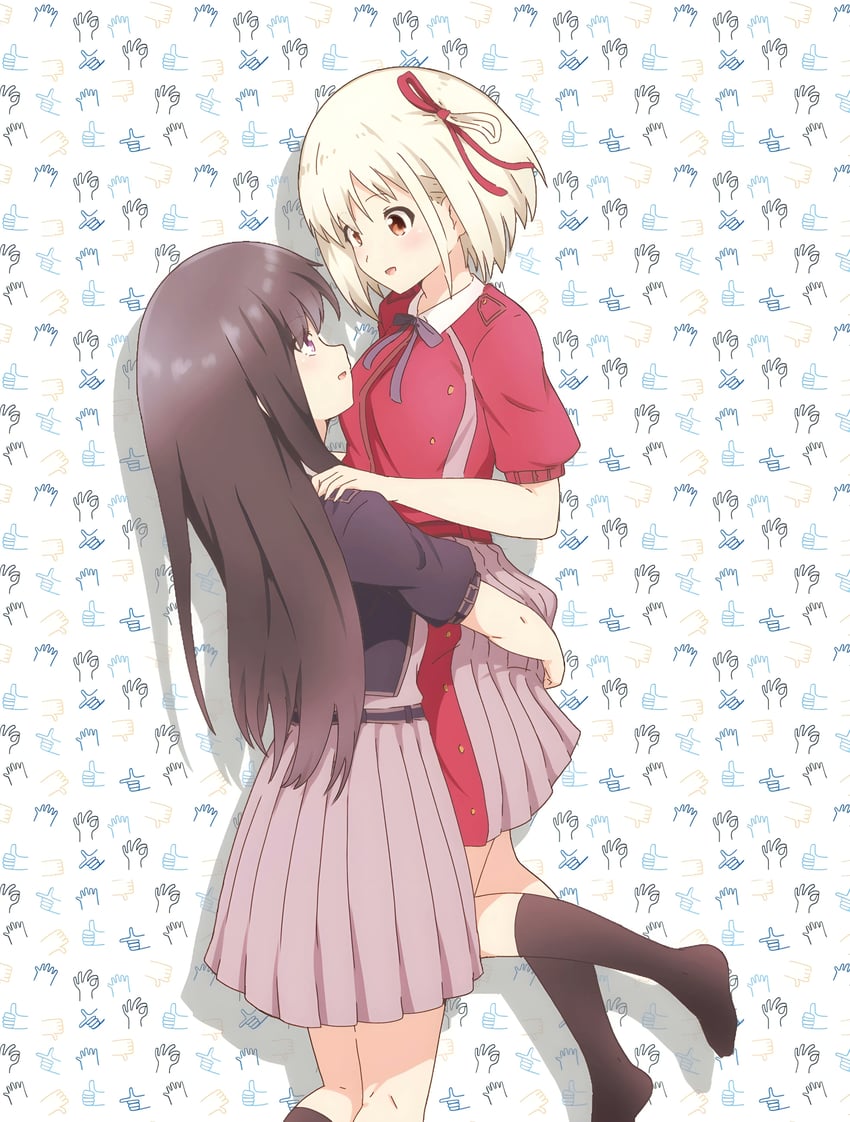 nishikigi chisato and inoue takina (lycoris recoil) drawn by hitorilily