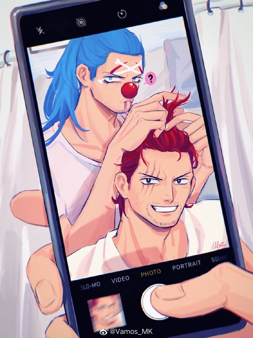 shanks and buggy the clown (one piece) drawn by vamos_mk