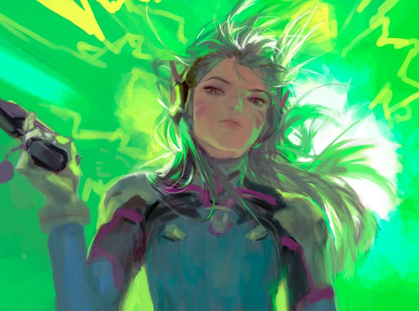 d.va (overwatch and 1 more) drawn by minju_shim