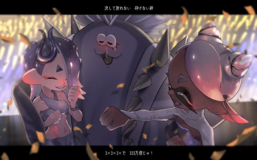 shiver, frye, and big man (splatoon and 1 more) drawn by okaranko