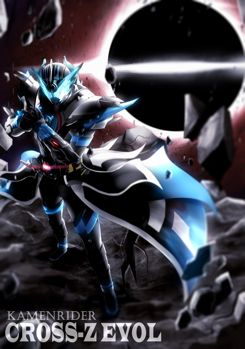 kamen rider cross-z and kamen rider cross-z evol (kamen rider and 2 more) drawn by ginga_no_kou