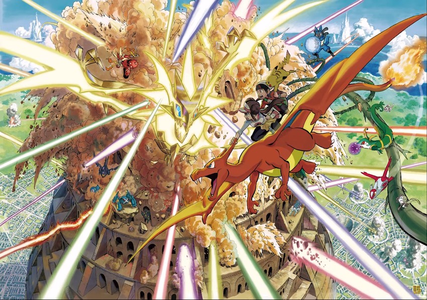 pikachu, rosa, charizard, lucario, umbreon, and 13 more (pokemon and 2 more) drawn by murata_yuusuke
