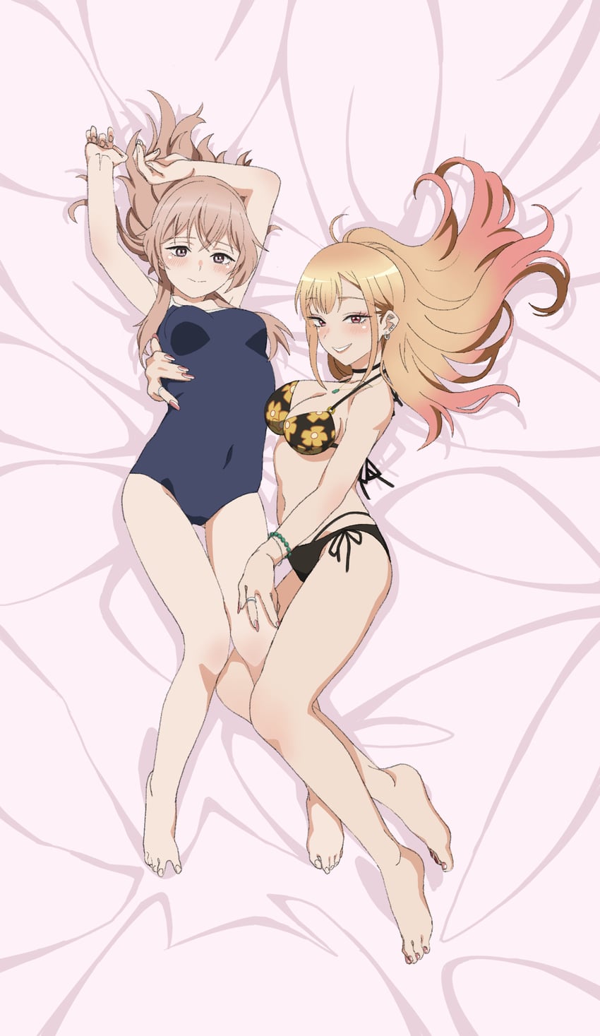 kitagawa marin and inui sajuna (sono bisque doll wa koi wo suru) drawn by peeqaboo