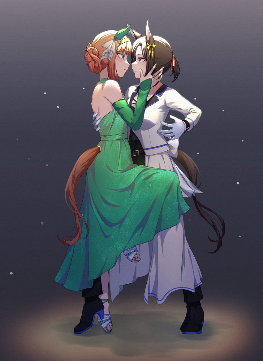 silence suzuka and air groove (umamusume) drawn by sugamo_(rainysnowy108)