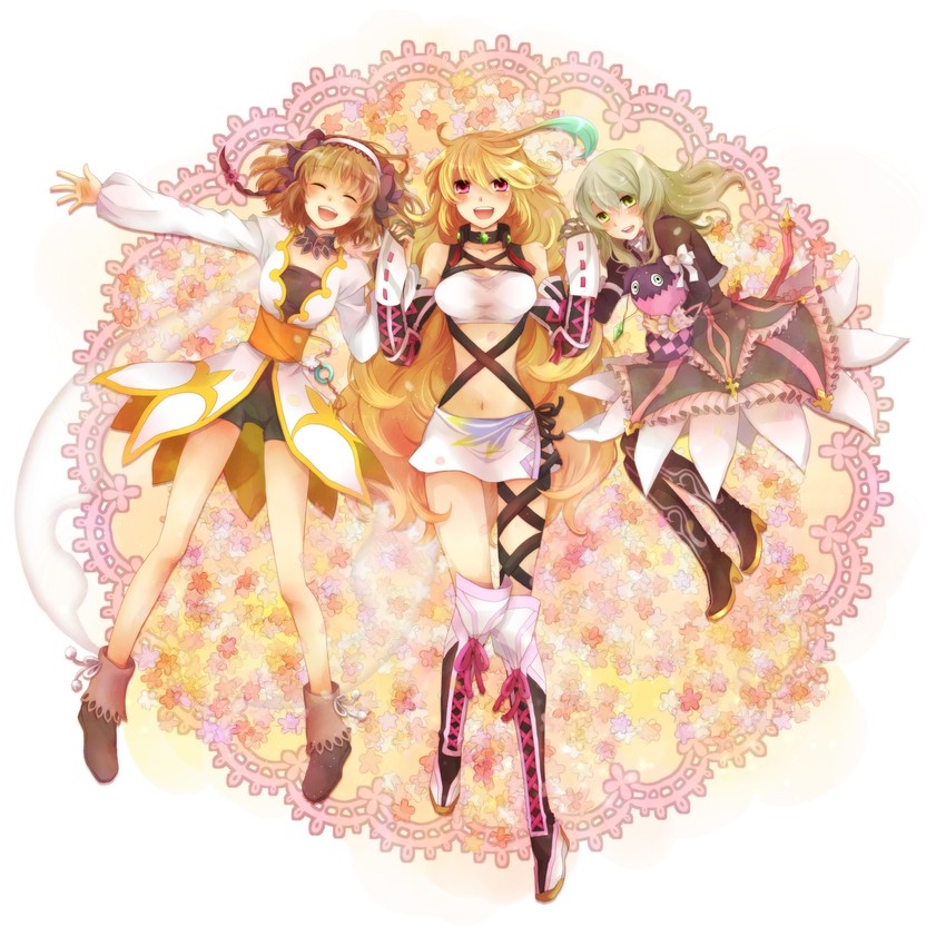 milla maxwell, elize lutus, teepo, and leia rolando (tales of and 1 more) drawn by kawamura_raichi