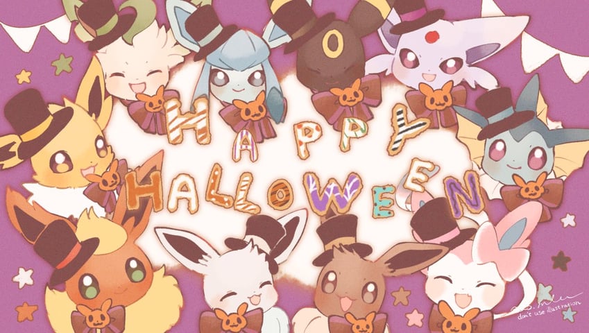 eevee, sylveon, umbreon, glaceon, vaporeon, and 4 more (pokemon) drawn by mkt_(buizu-miki)
