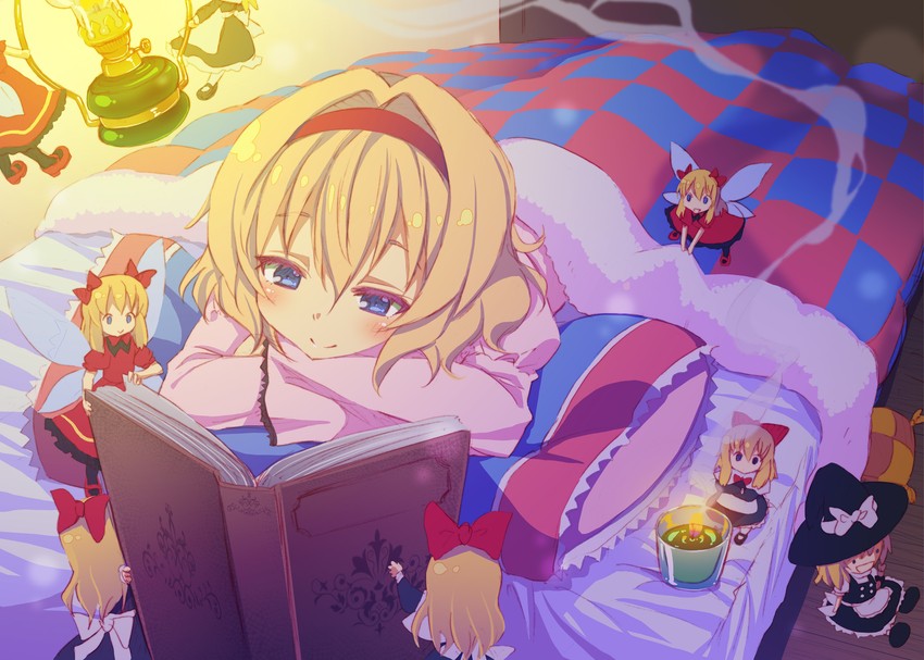 kirisame marisa, alice margatroid, shanghai doll, and hourai doll (touhou) drawn by miyao_ryuu