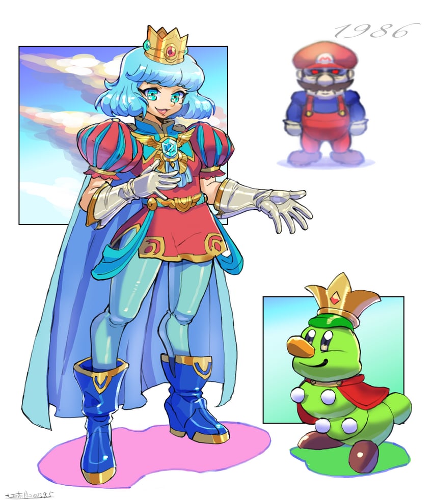 mario, prince florian, and prince haru (mario and 2 more) drawn by oomasa_teikoku
