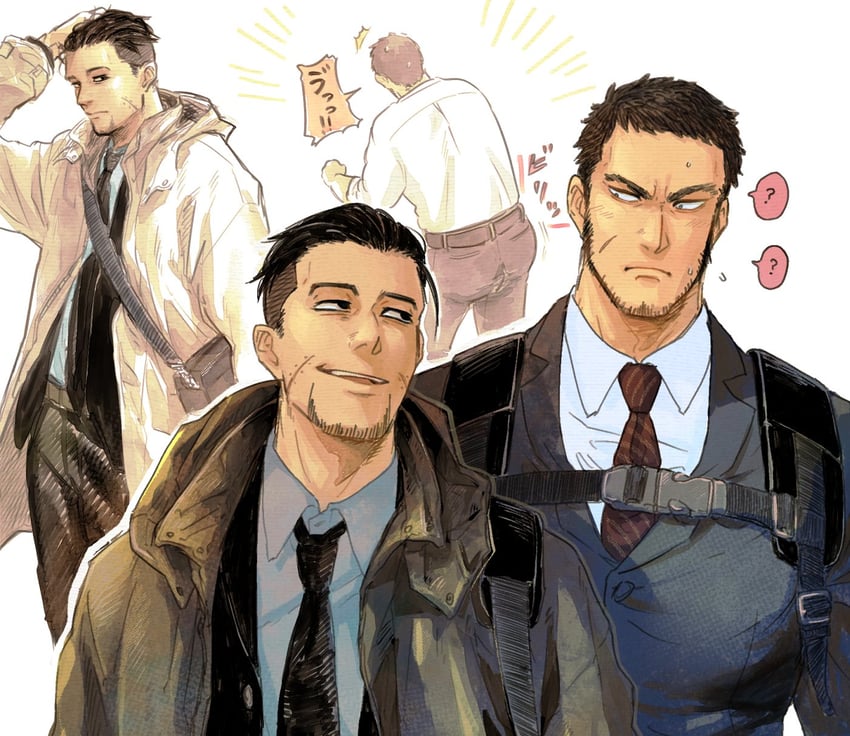 ogata hyakunosuke and tanigaki genjirou (golden kamuy) drawn by kitamamaneru