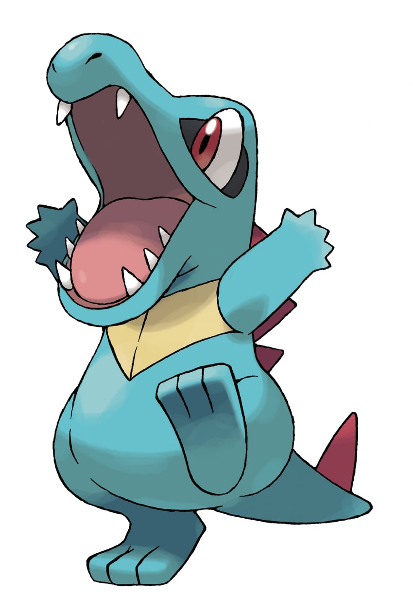 totodile (pokemon and 1 more) drawn by sugimori_ken