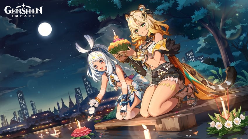 mualani and xilonen (genshin impact)