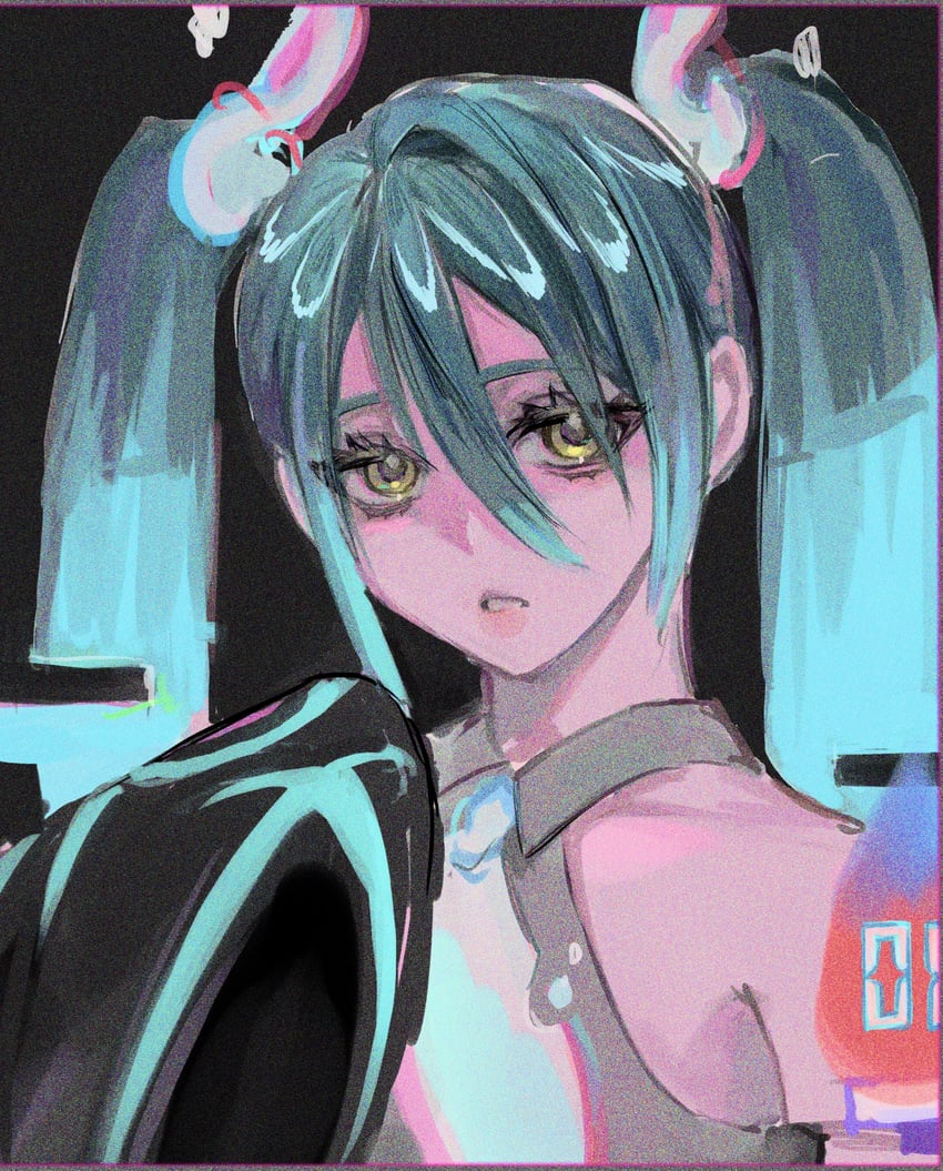 hatsune miku and ghost miku (pokemon and 2 more) drawn by hajae