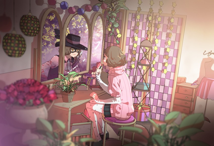 okumura haru and noir (persona and 1 more) drawn by mina_(o414)