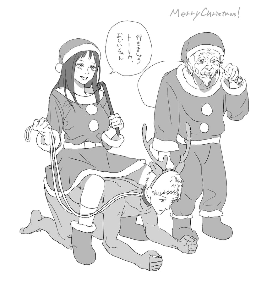 santa claus, tolka, and santa claus of germany (chainsaw man) drawn by riki_(riki_unc)