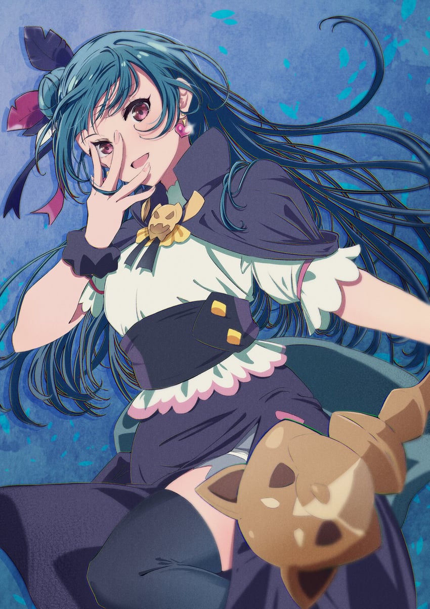 tsushima yoshiko and yohane (love live! and 2 more) drawn by frontrivers_kae