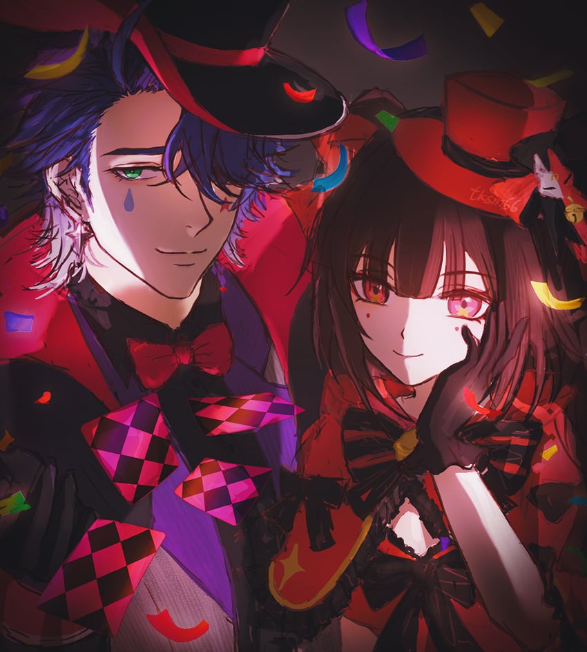 sparkle and sampo koski (honkai and 1 more) drawn by tksm_66