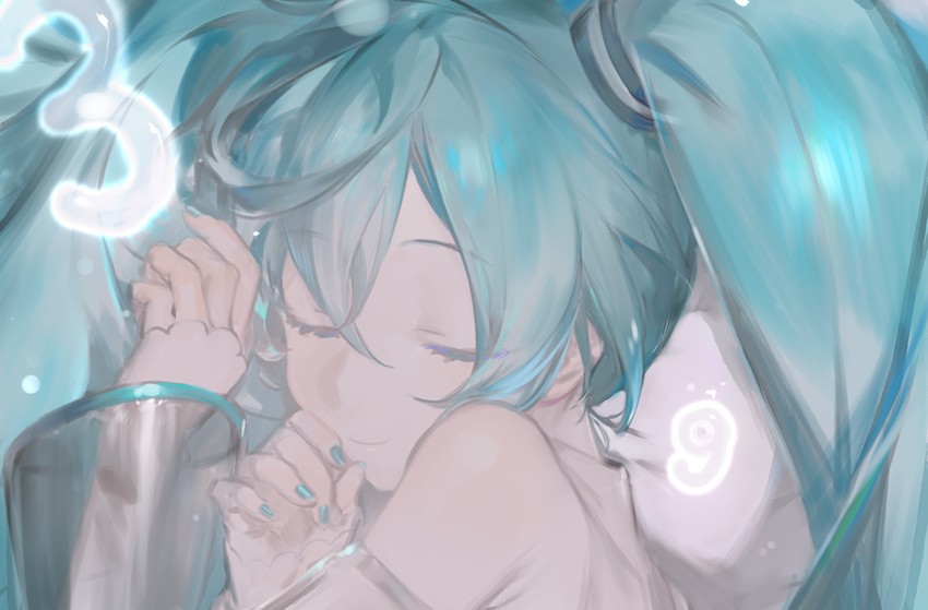 hatsune miku (vocaloid and 1 more) drawn by yyb