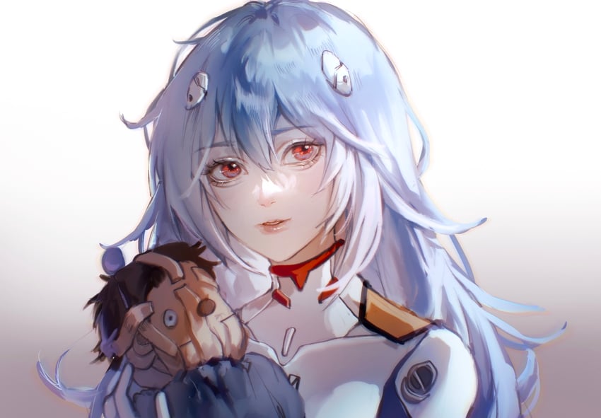 ayanami rei and ikari shinji (neon genesis evangelion and 2 more) drawn by elicooc