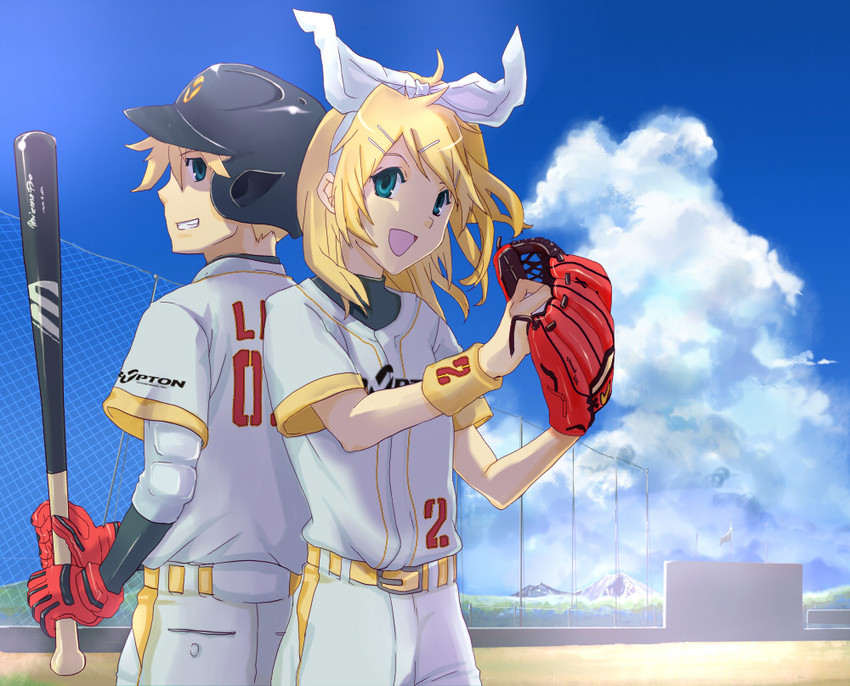 kagamine rin and kagamine len (vocaloid) drawn by katagiri