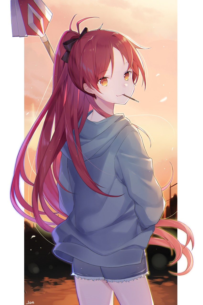 sakura kyoko (mahou shoujo madoka magica) drawn by ion_(on01e)