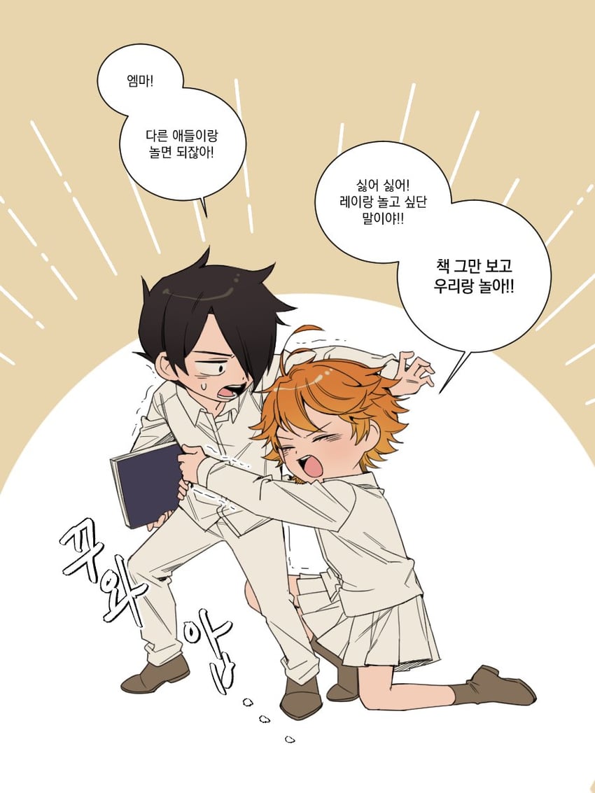 emma and ray (yakusoku no neverland) drawn by meua_2