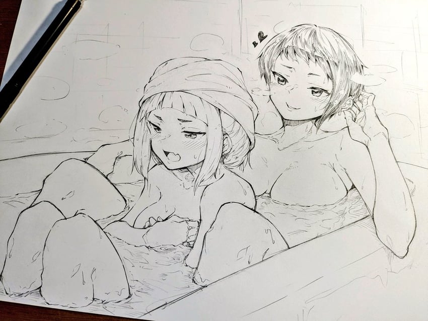 watase kiui and koharu (yoru no kurage wa oyogenai) drawn by gasuri_govan