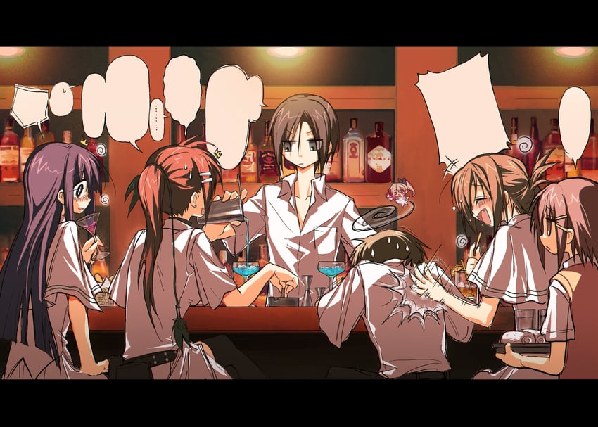 tachibana kimika, minakami yuki, takashima zakuro, mamiya takuji, mamiya hasaki, and 2 more (subarashiki hibi) drawn by chejian_feixing