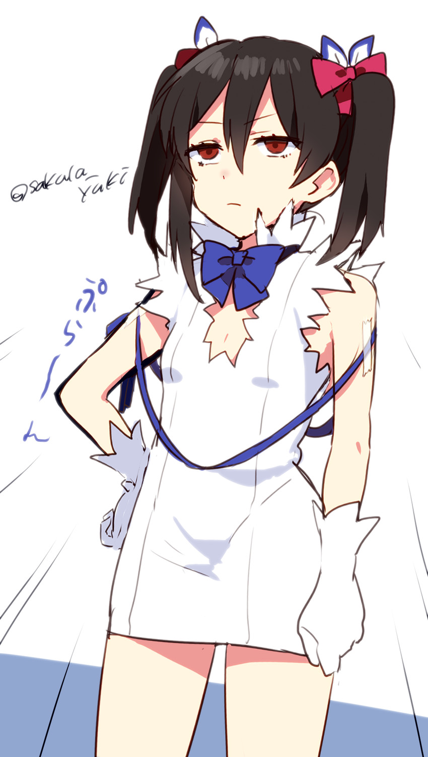 yazawa nico and hestia (love live! and 2 more) drawn by sakura_yuki_(clochette)