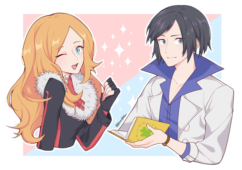 serena, calem, lysandre, and professor sycamore (pokemon and 1 more) drawn by remonmellow