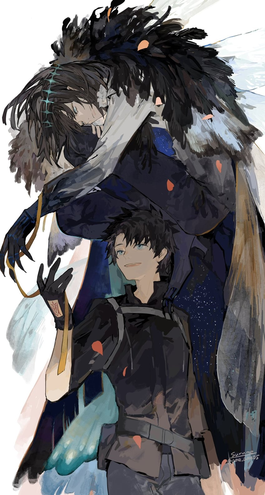 fujimaru ritsuka and oberon (fate and 1 more) drawn by surume_(su1193)