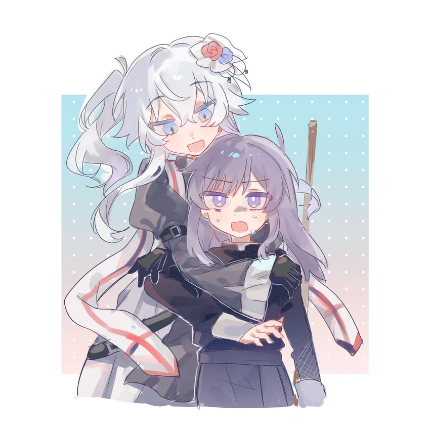 haku eckaran and securett rafe (happy saint sheol) drawn by okamo_(oakm071)