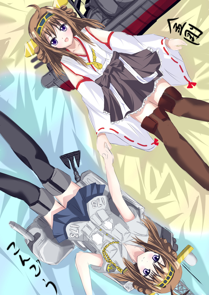 kongou and js kongou (kantai collection) drawn by kaki_charlotte