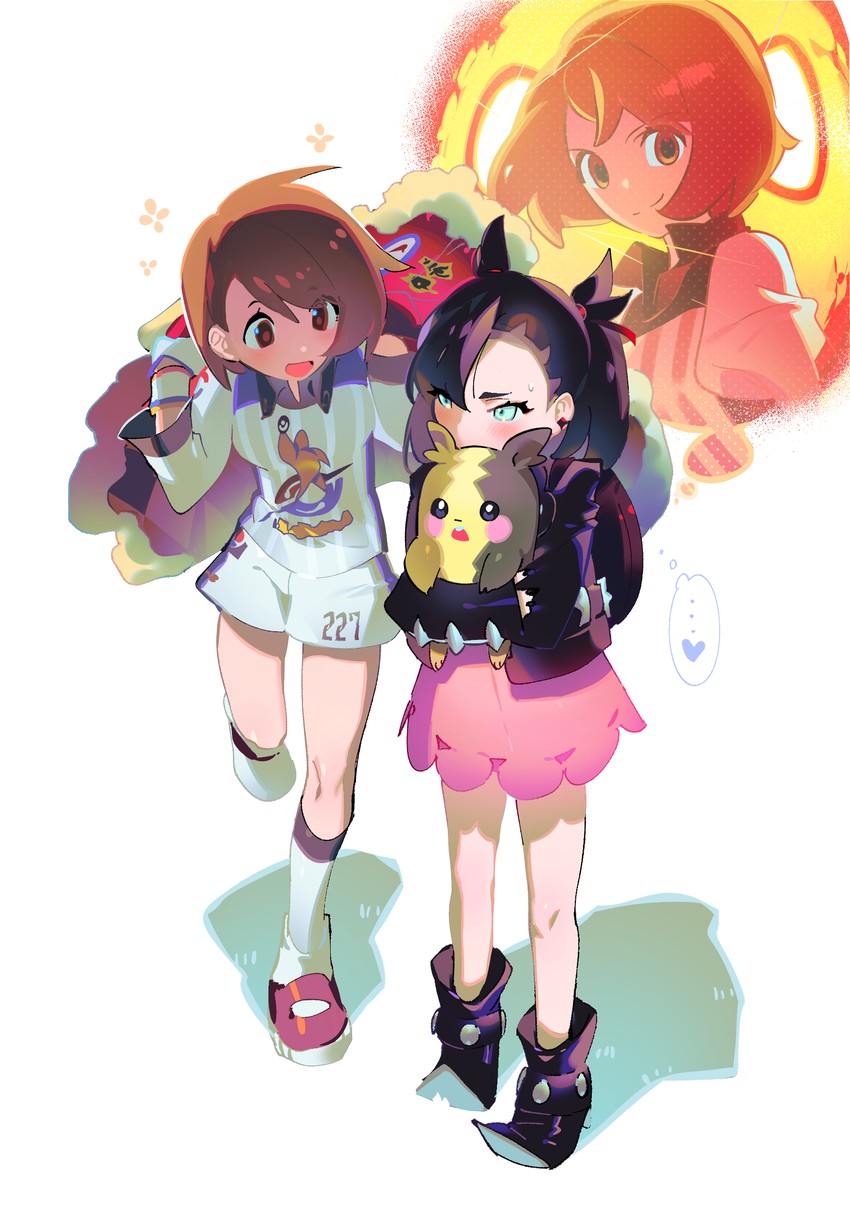 marnie, gloria, and morpeko (pokemon and 2 more) drawn by km_(ksolee1201)