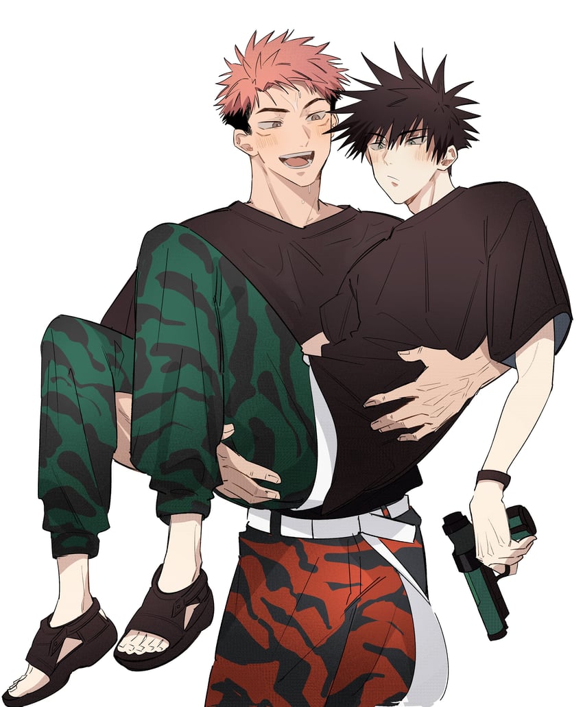itadori yuuji and fushiguro megumi (jujutsu kaisen) drawn by somwang_07
