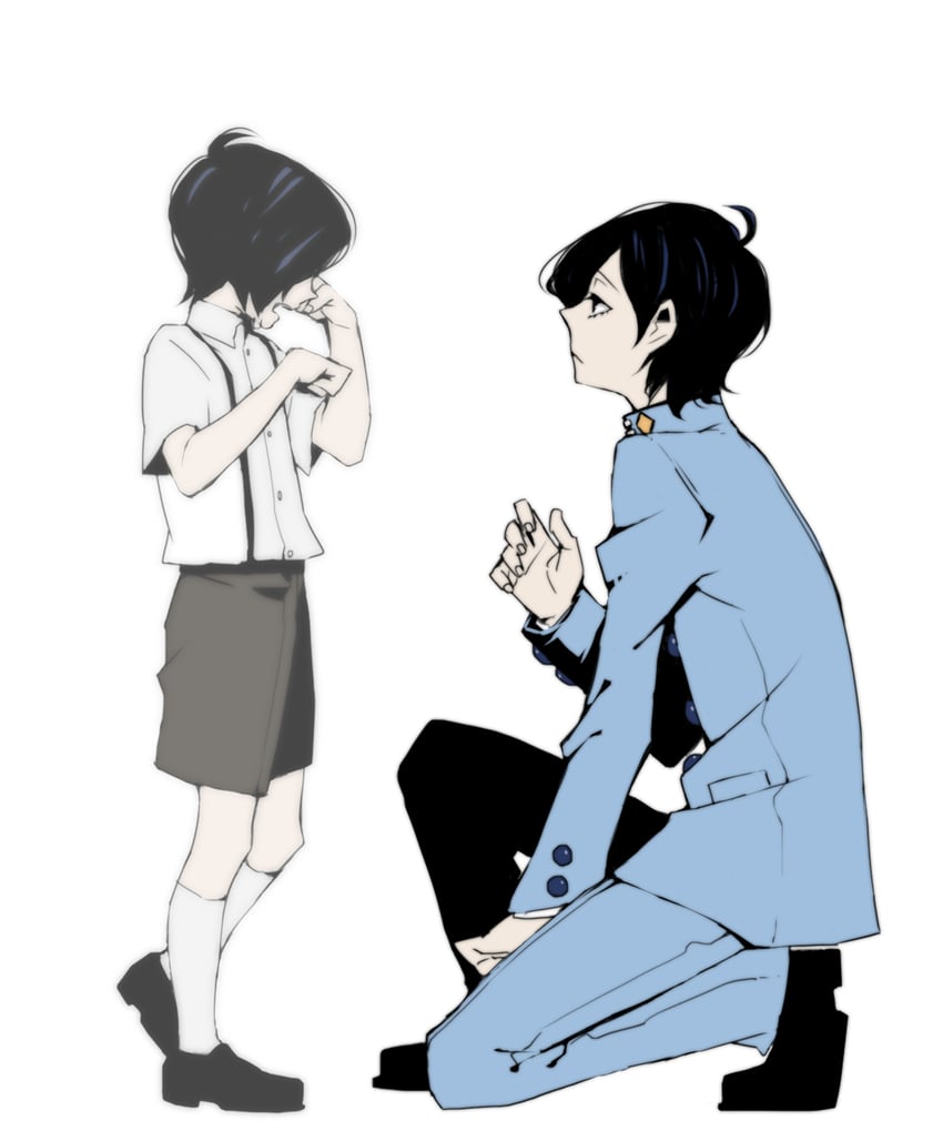 kurosu jun (persona and 2 more) drawn by miyabimakoto