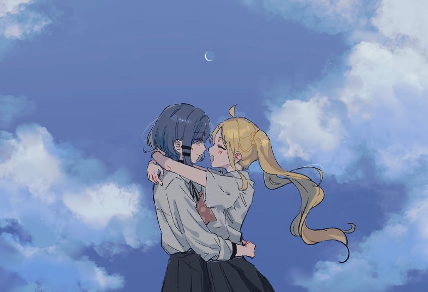 ijichi nijika and yamada ryo (bocchi the rock!) drawn by enu_(brandnewday02)
