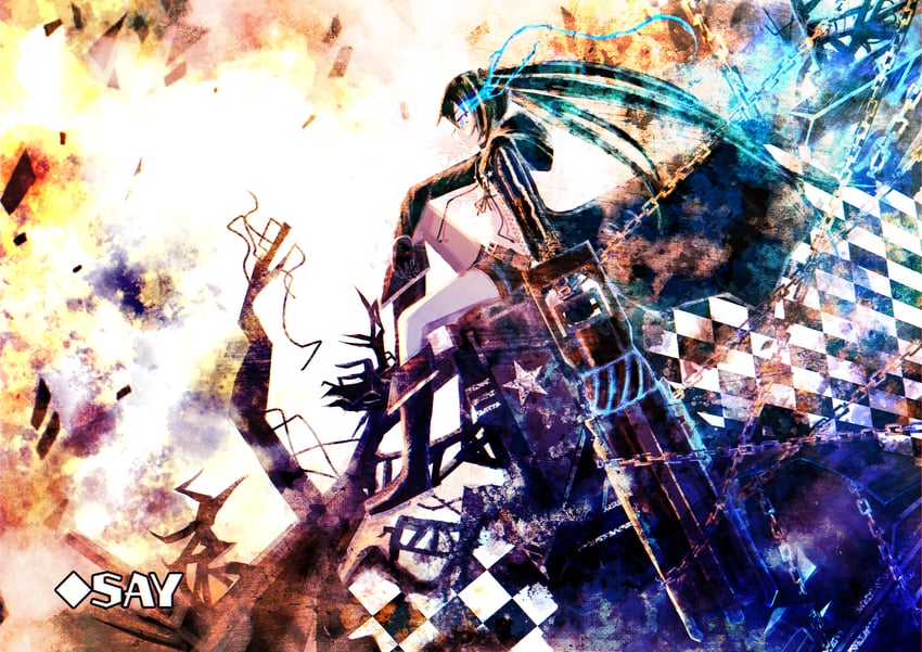 black rock shooter (black rock shooter) drawn by ri_el0