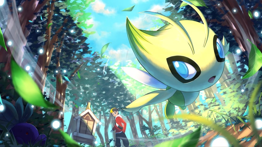 ethan, celebi, and oddish (pokemon and 1 more) drawn by ririri_(user_rkrv7838)