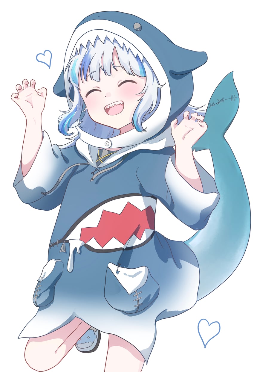 gawr gura (hololive and 1 more) drawn by aoi_(pixiv_96230382)