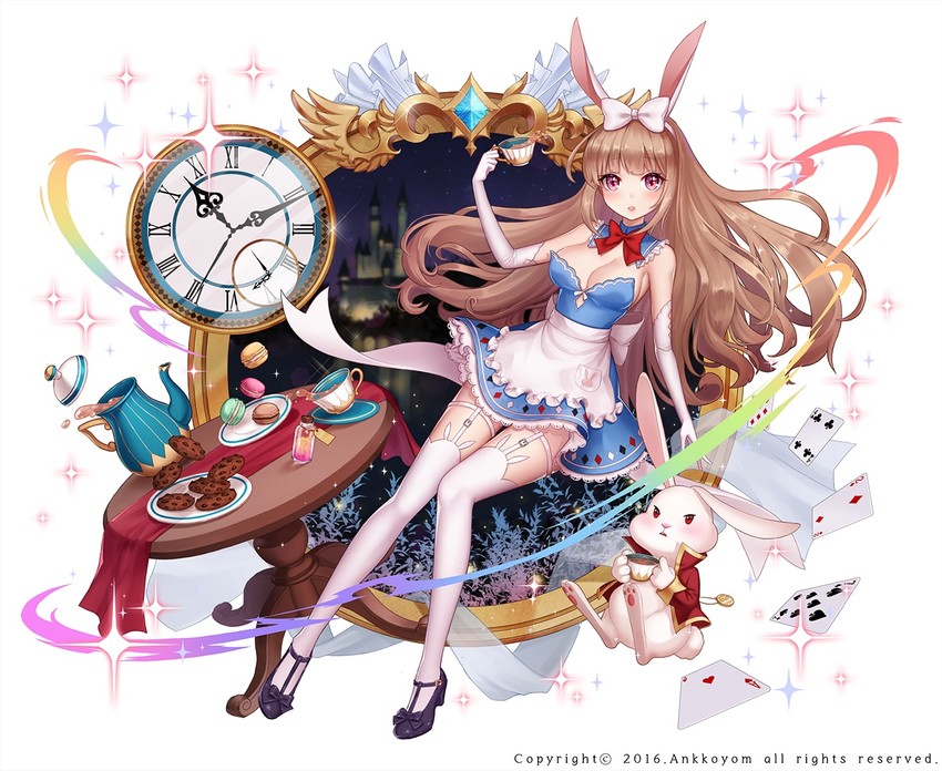 alice and white rabbit (alice's adventures in wonderland and 1 more) drawn by ankkoyom