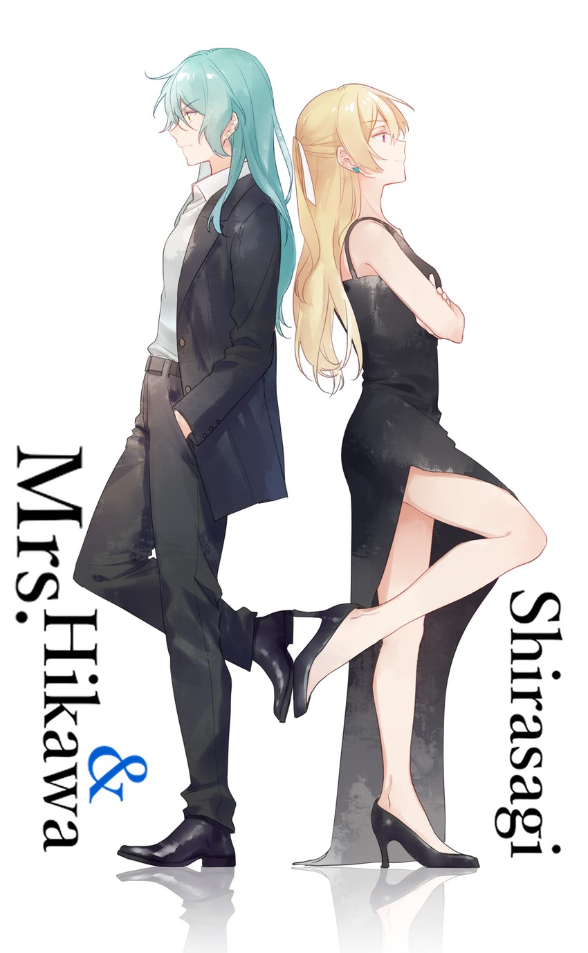 hikawa sayo and shirasagi chisato (bang dream! and 1 more) drawn by walluka