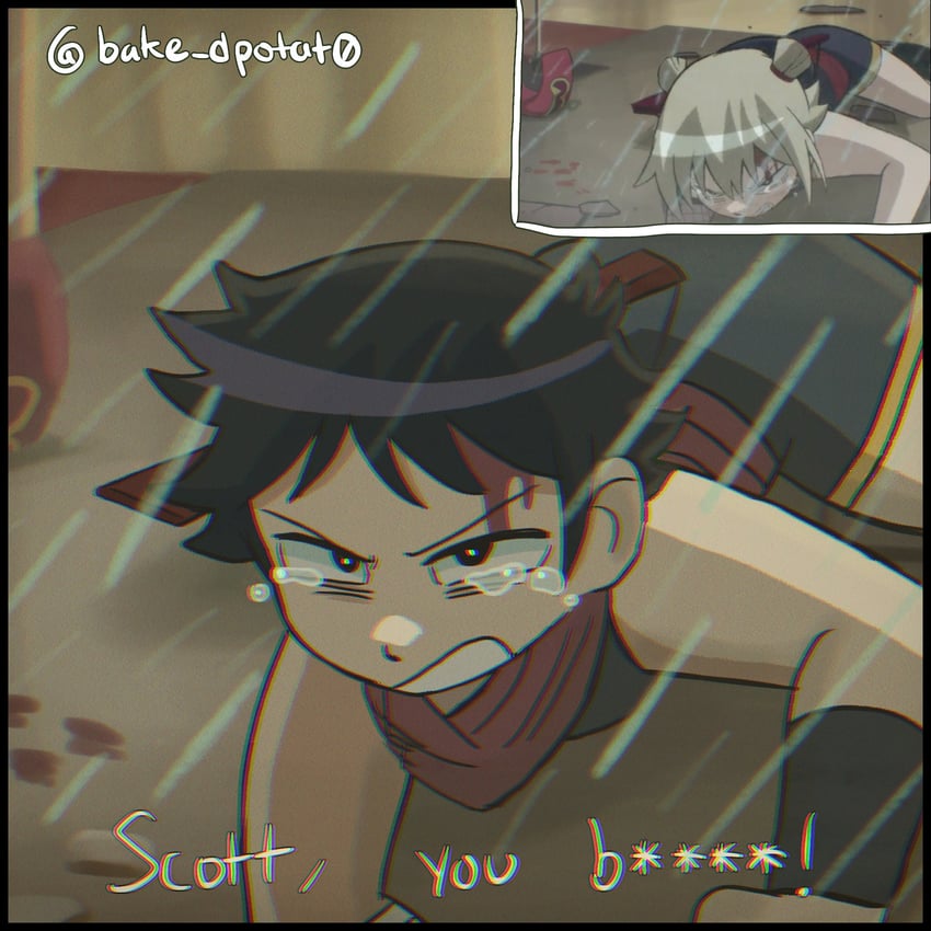 wallace wells and roxie richter (scott pilgrim and 2 more) drawn by tobi_(bake_dpotat0)