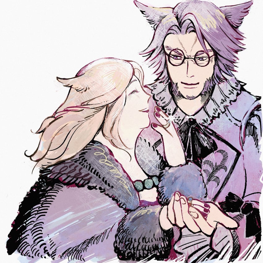 dulia-chai and chai-nuzz (final fantasy and 1 more) drawn by zoe0701