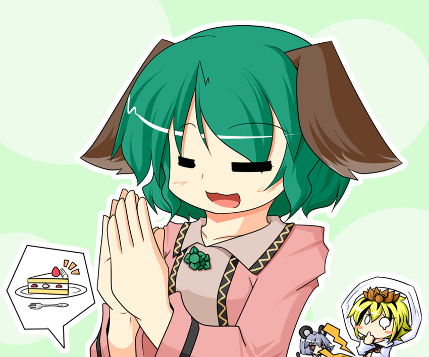 nazrin, toramaru shou, and kasodani kyouko (touhou) drawn by urushi