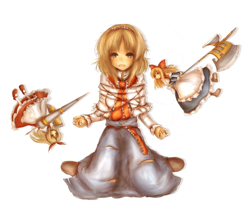 alice margatroid, shanghai doll, and hourai doll (touhou) drawn by amano_jack