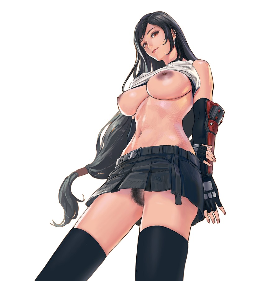tifa lockhart (final fantasy and 2 more) drawn by zjl_baiqishi
